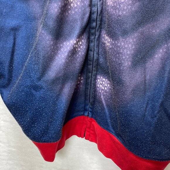 Superman Man Of Steel Hooded Jacket Medium DC Comics Blue & Red Cotton Polyester - Picture 2 of 9